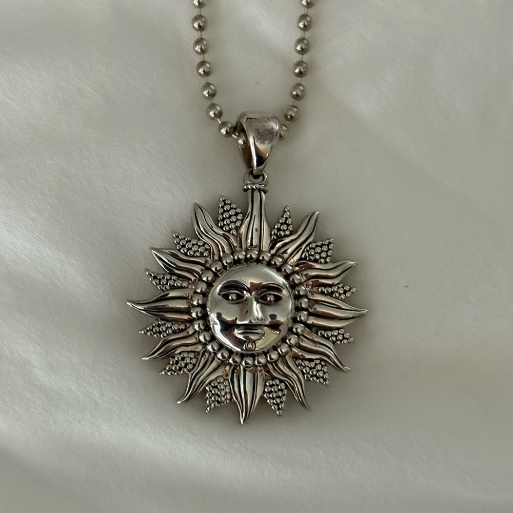 LAGOS Silver Sun Pendant Necklace